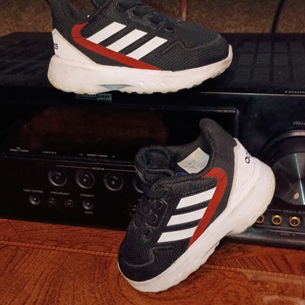 adidas Kids Shoes - Black, White, Red